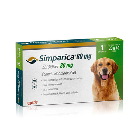 Simparica Tableta Masticable Para Perro 20 - 40kg 80mg