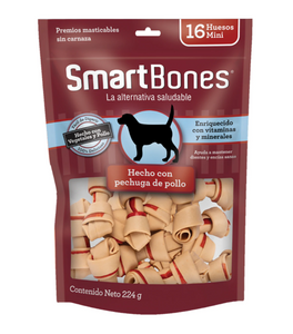 SmartBones Premios Mini Huesos de Pollo 224g